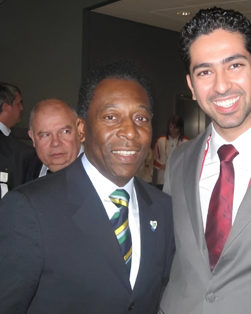 Coach Reza meeting a legend of the game