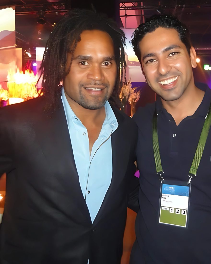 Coach Reza meeting a legend of the game
